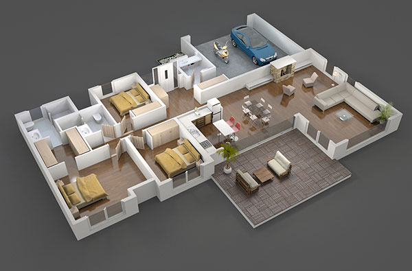 3D floor plan