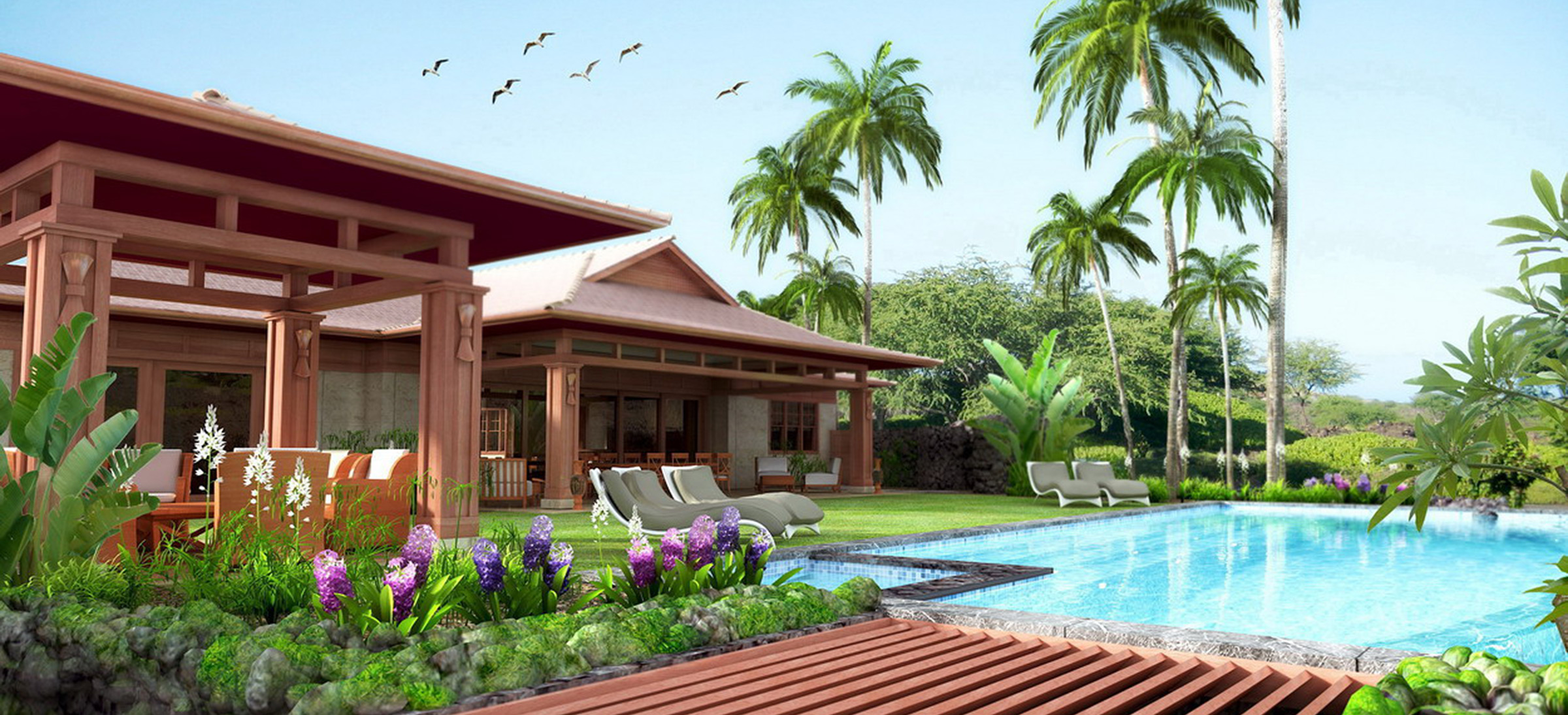 Hawaiian House Exterior Render