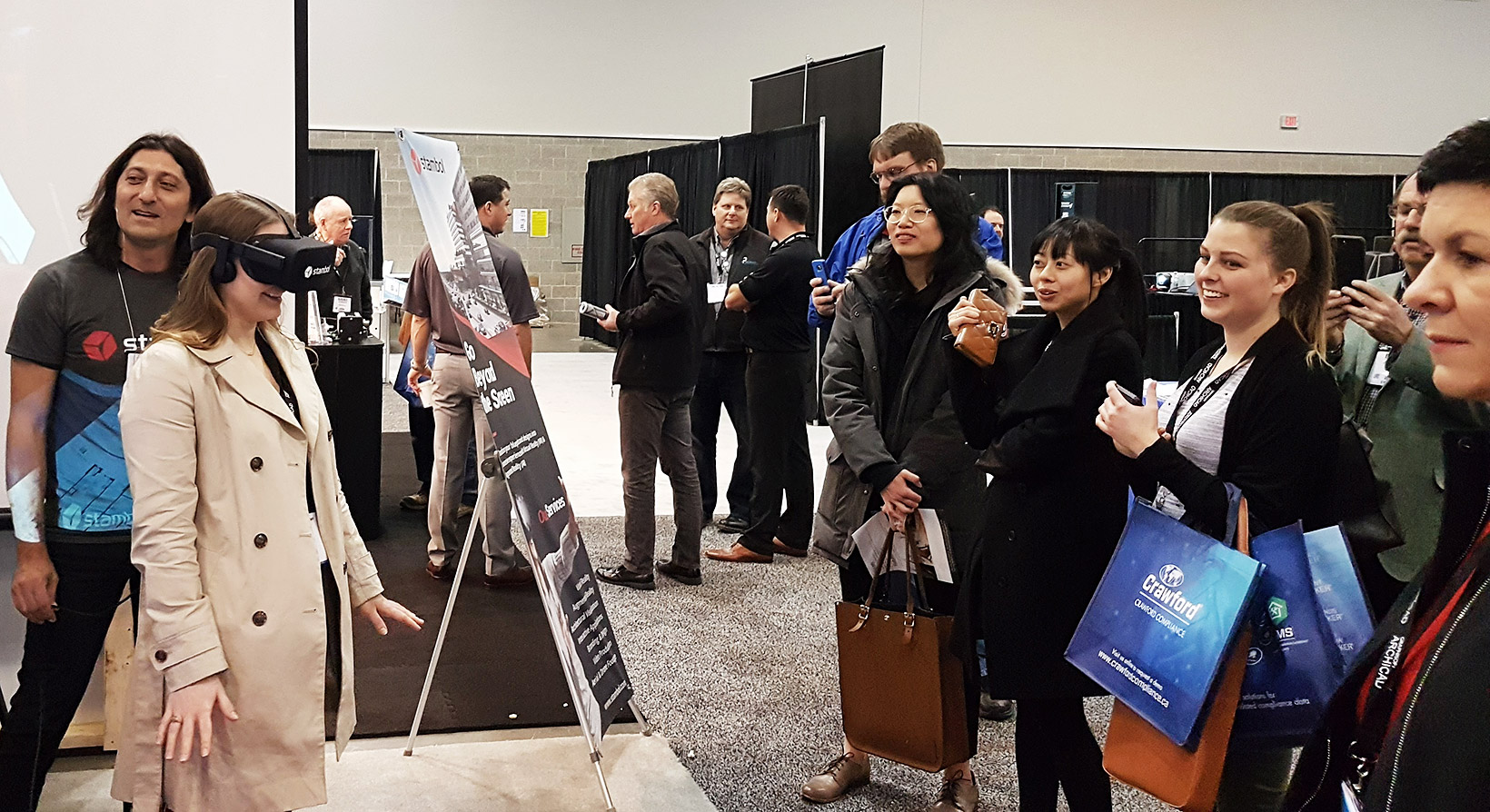 Crowd at Stambol Studios Booth at BuildEx Vancouver 2018