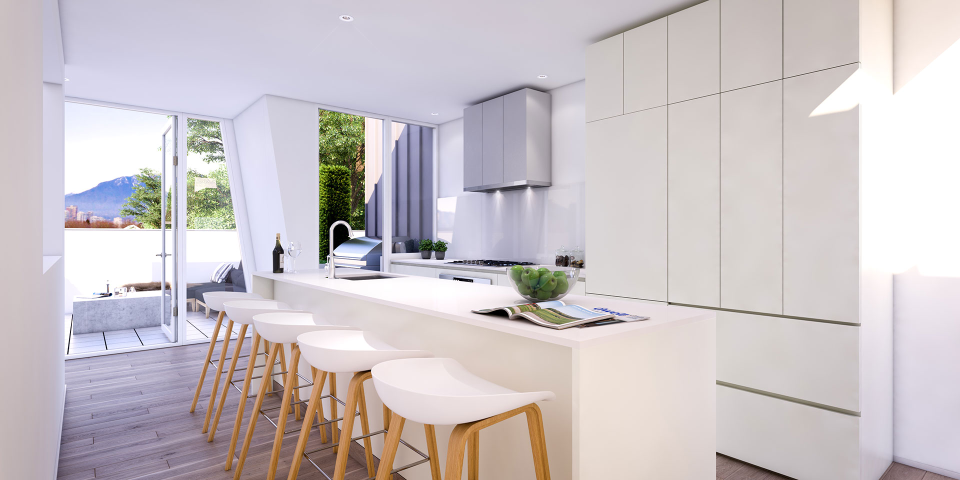 Turner's Dairy Townhouse Project - Unit 3 Kitchen Render