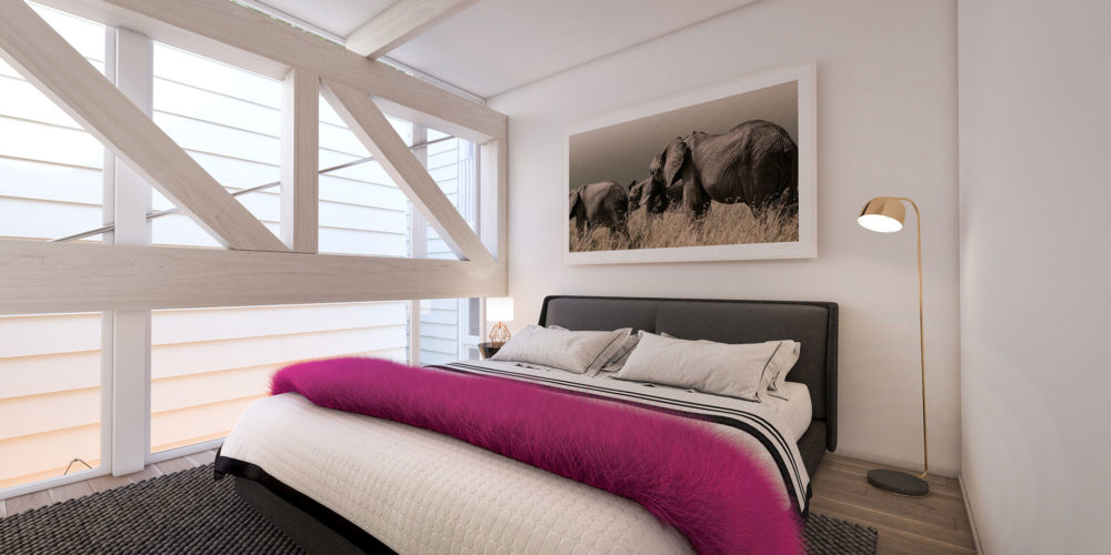 Turner's Dairy Townhouse Project - Unit 7 Bedroom Render